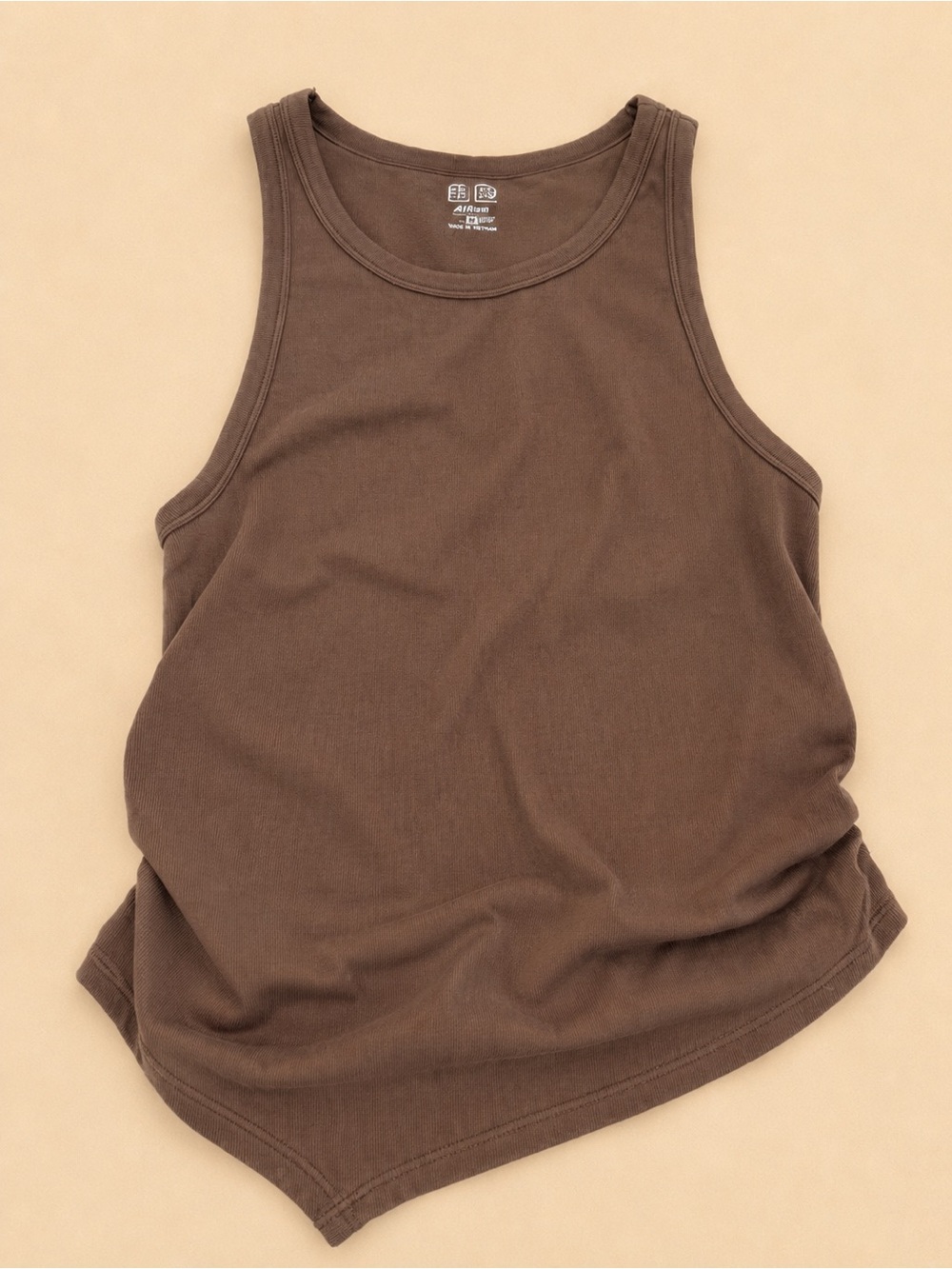 Allison Taylor Chocolate Brown Ribbed Tank
